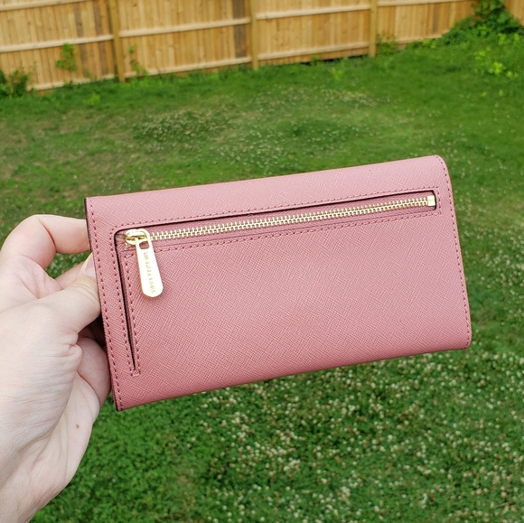 ⚠️LAST 1⚠️Michael Kors Tri Fold Large Wallet Pink - Picture 2 of 4